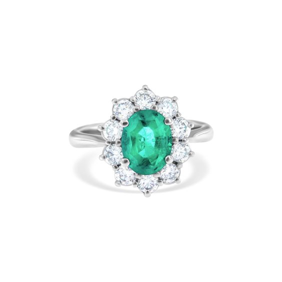Ring Roman Gioielli Woman NUVOLA in White Gold Smeraldo 1.98 Ct R2570A22N12822 - R2570A22N12822